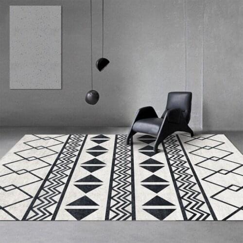 Bohemian style living room geometric floor mats, high-quality large floor mats, children’s play non-slip living room modern carp
