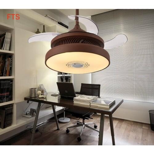 Invisible fan light chess room air purifier smoking light mahjong room smoke machine with bluetooth restaurant ceiling fan light