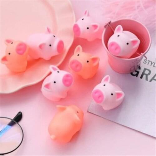 New Cute Dog Toys Rubber Pig Pet Toys Baby Play Pig Squeeze Sound Squeaky Bathing Toy for Baby Bath Toys Childrens Gifts