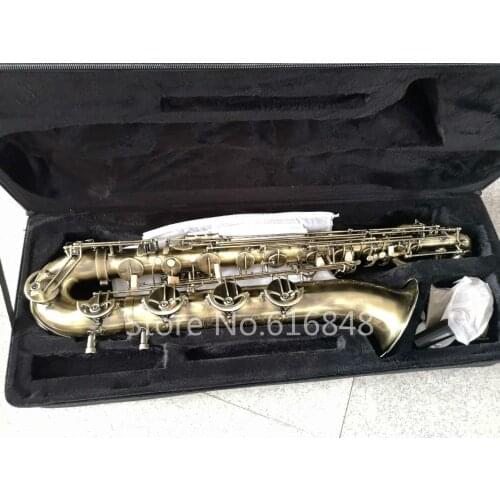 Professional MARGEWATE Baritone Saxophone High Quality Brass Tube Antique Copper Can Be Customized Logo Sax Free Shipping