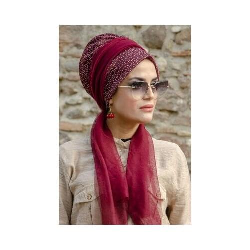 Richkeda Store New 2021 Muslim Turban Hijab Bonnet Scarf With Foulard For Women Islamic Inner Hijab Caps Arab Wrap Head Scarves