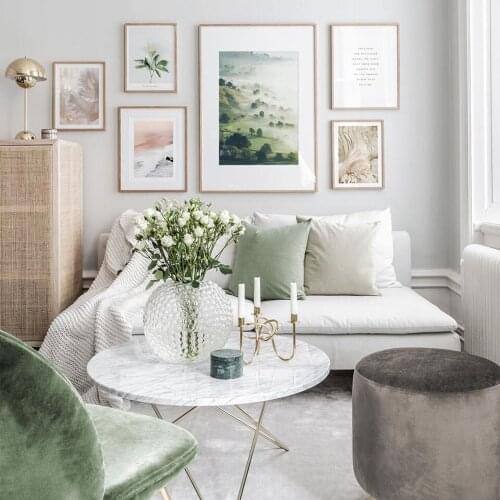 Nordic Flowers Poster Landscape Canvas Painting Quote Wall Art Pictures For Living Room Modern Decorative Prints On The Wall