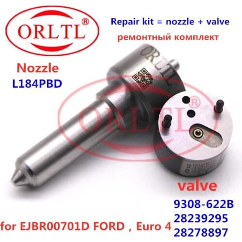 NOZZLE L184PBD INJECTOR VALVE 9308-22B REPAIR KITS 7135-620 FOR DELPHI INJECTOR EJBR00701D FORD Euro 4