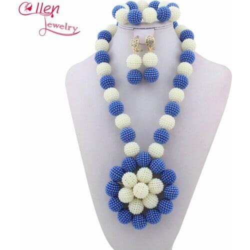 African beads jewelry Sets Nigerian Wedding Beads Jewelry Set Costume Necklace set women dubai beaded jewelry set W11589