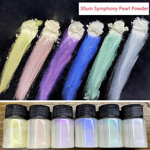 10g Nail Pearlescent Pigment White Symphony Mermaid Powder Make UP Eyeshadow Paint Soap Dye Pigment Mica Powder Car Paint