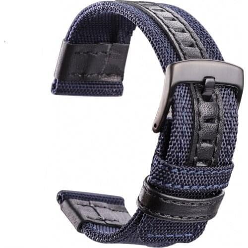 22mm Italy Genuine Leather Watchband for Moto 360 2 46mm Men Ticwatch 1 Gear 2 Neo Live Pebble Time Smart Watch Band Wrist Strap