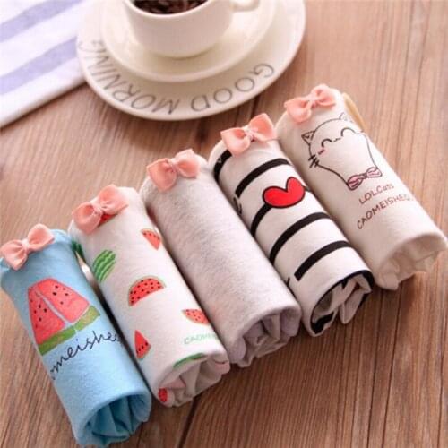 6 Fashion Cotton panties womens Childrens Girls Underwear Kids shorts priefs Comfort Multi-color SQ-2251XIGUA-6P