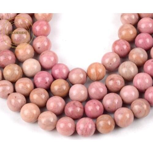 A+ Natural Rhodonite Stone Beads For Jewelry Making Diy Bracelet Necklace Charms Earrings Round Loose Beads 4 6 8 10 12mm 15"