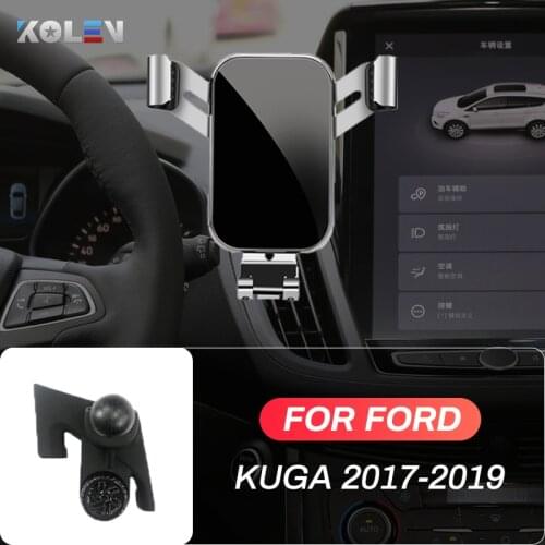 Car Mobile Phone Holder For Ford KUGA 2017 2018 2019 GPS Gravity Stand Air Vent Special Mounts Navigation Bracket Accessories