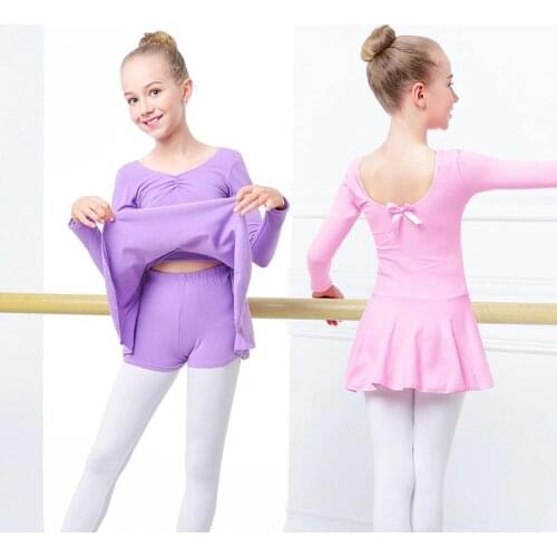 Cotton Ballet Leotards for Girls Toddler Dance Wear Clothes Cute Separated Ballet Shorts Dance Dress