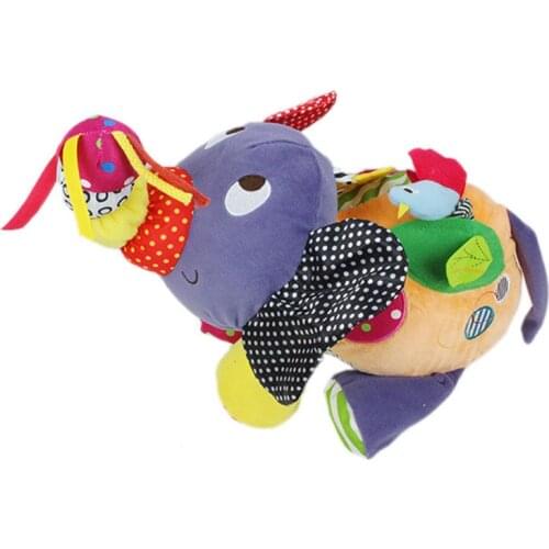 Baby Plush Doll Stuffed elephant Stroller bb set bell Ratlle car bed hanging Mobile Education kid child gift Toddlers G0319