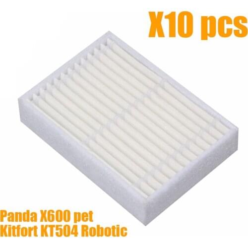 10pcs/lot HEPA Filter for Panda X600 pet Kitfort KT504 Robotic for midea mvcr03 VCR15 VCR16 Vacuum Cleaner Parts accessories