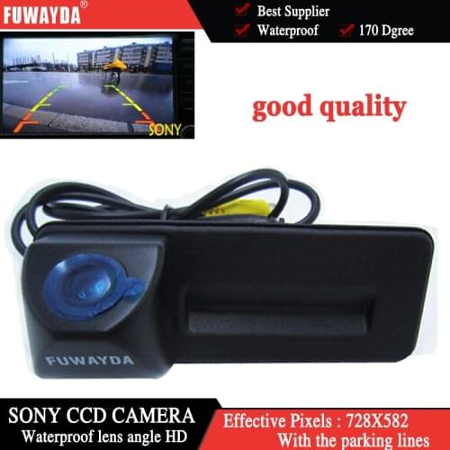 FUWAYDA FOR sony ccd For skoda octavia fabia audi A1 car Rear view camera Car parking camera Trunk handle camera Night vision
