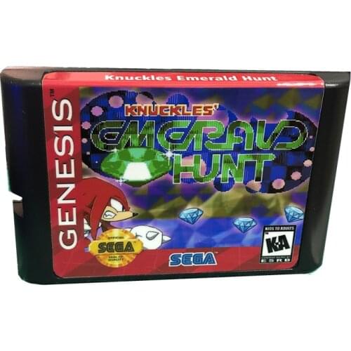 Knuckles Emerald Hunt 16 bit MD Games Card For Sega Mega Drive For Genesis