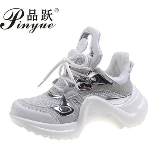 Women Sneakers 2018 New Fashion Women Casual Shoes Trends Ins Female White Flats platform Spring Summer Lace Up Size 35-40
