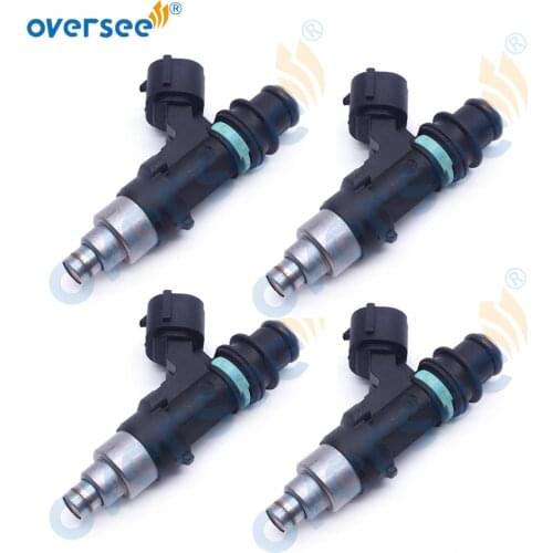 OVERSEE 4pcs/set Fuel Injector 15710-82K50 for 2015 Suzuki Outboard Motor DF 90 Boat Engine Parts