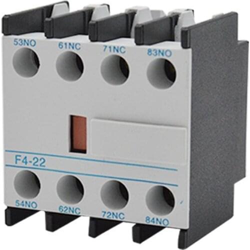 LA1-DN22 F4-22 2NO+2NC Contactor Block Supporting Auxiliary Contact for CJX2 LC1-D AC Contactor 4 Poles F4-13 F4-31 F4-40 F4-04