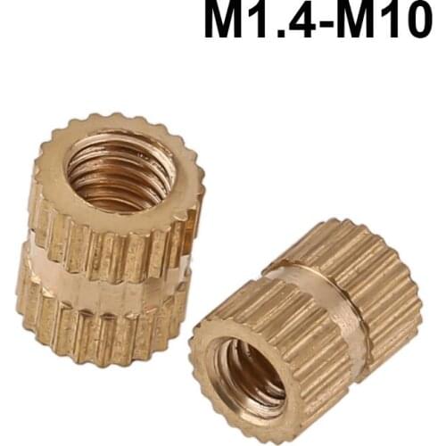 Brass Insert Nuts Injection Molding Knurled Thread Nut M1.4 M1.6 M2 M2.5 M3 M4 M5 M6 M8 M10