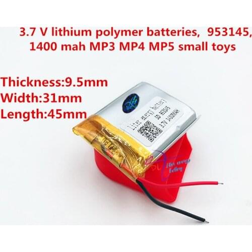 Best battery brand 953145 3.7V 1400mAh high-capacity lithium polymer battery battery GPS mobile power batteries