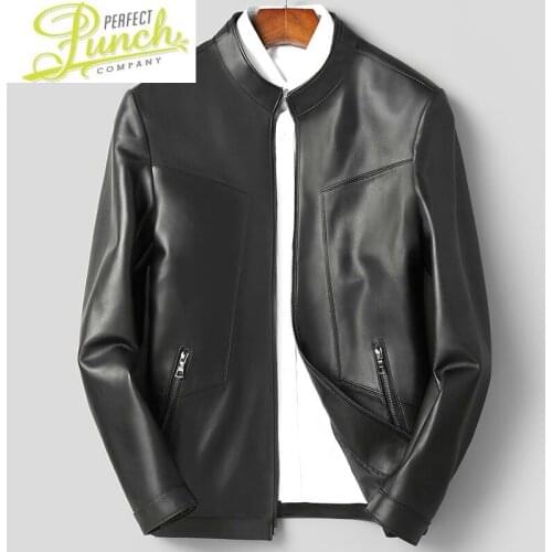 Sheepskin 100% Real Leather Men Jacket Casual Coat Spring Autumn 2021 New Arrival Chaqueta Cuero Hombre BJ1902 Pph514