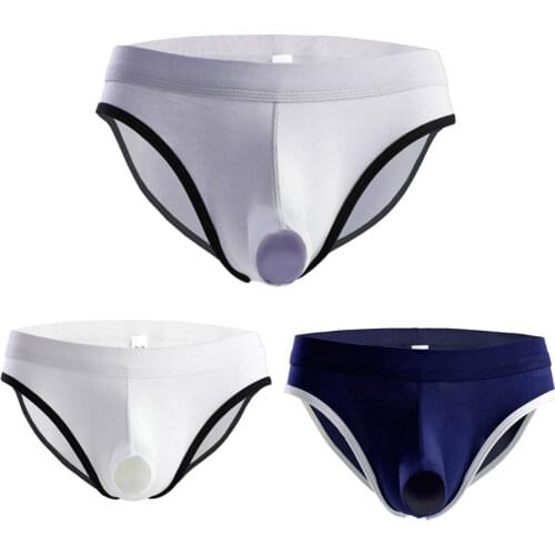 5PCS 3PCS Mens Briefs Modal Panties Ultra-thin Underpants Man Low Waist Solid Trunk Elephant Nose Briefs Comfortable Underwear