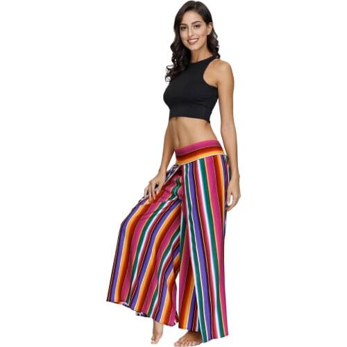 TWTOPSE Split Soft Yoga Pants Fitness Body GYM Loose Pants Belly Breathable Fashion Printing Floral Dance Casual Trousers 2020