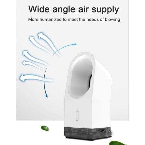 2020 new leafless fan USB with atmosphere night light humidification mini desktop cooling fan