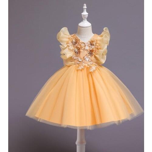 Autumn new childrens dress Halloween princess dress girl sleeveless costume flower girl tutu skirt