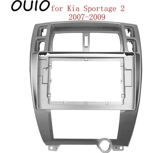 OUIO 9 inch car dashboard Double Din DVD frame decoration kit dashboard panel suitable for Kia Sportage 2 2007-2009 frame