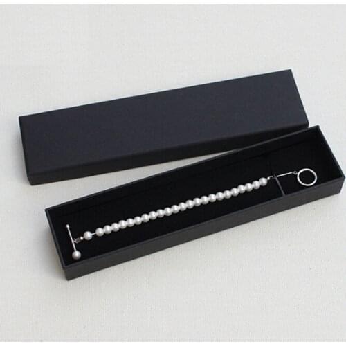 7 Sizes Jewelry Bracelet Necklace Ring Earrings Packing Boxes Brand Black Paper Packing jewelry gift box No Logo