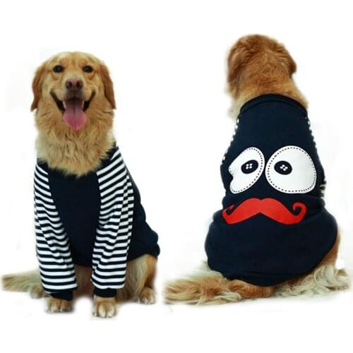 Striped Dog Hoodies beard Pet Dog Clothing For Medium Large Dog Clothes Clothing Hoodie For dog Coats Jackets bluza dla psa