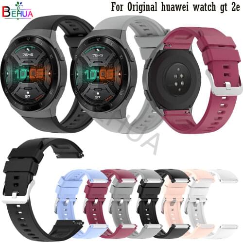 Colorful Sport Silicone GT2e Watch Strap For Huawei Watch GT 2e original SmartWatch Band Replacement WristBand Bracelet Belt New