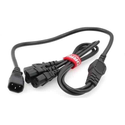 IEC 320 C14 Male Plug to 3X C13 Female Y Splitter Power Adapter Cable 250V/10A