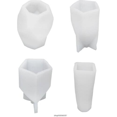 3D Geometric Shape Candle Mold Silicone Soap Making Mould Fondant Candy Cake Chocolate Decorating DIY Baking Tools 21 wholesales