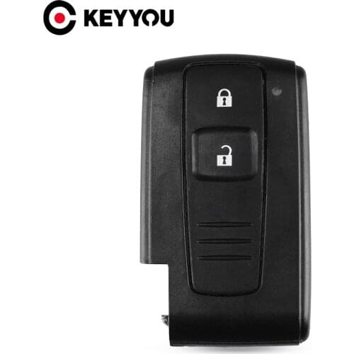 KEYYOU For Toyota Prius Fob 2 Buttons Smart Remote Key Keyless Entry Case Shell Without Key Blade