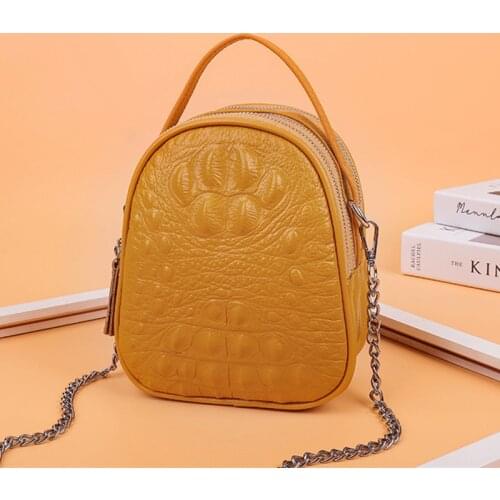 Big Capacity 3 Layer Women Backpack Fashion Small Backpack Ladies Shoulder Crossbody Bag Soft Genuine Leather Female Mini Bolsa