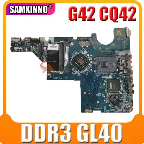 High Quality For HP G42 CQ42 G62 CQ62 Laptop Motherboard DDR3 GL40 605140-001 DA0AX3MB6C2 MainBoard 100% Tested Fast Ship