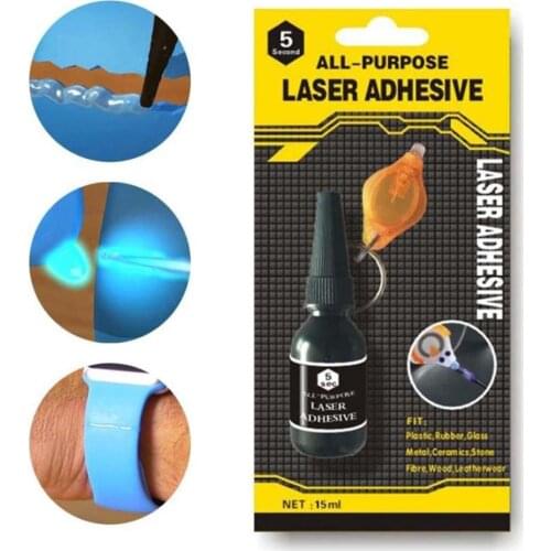 Home Mini Tool Repair Universal Adhesive Liquid Glue with Laser Welding UV Light Aluminium Alloy Glass Plastic Wood Marble Glue