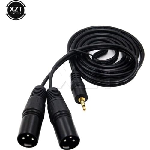 1PCS 3.5mm to XLR double male Swiss 3.5 audio XLR cable mixer balanced for microphone DXM512 signal adapter cable