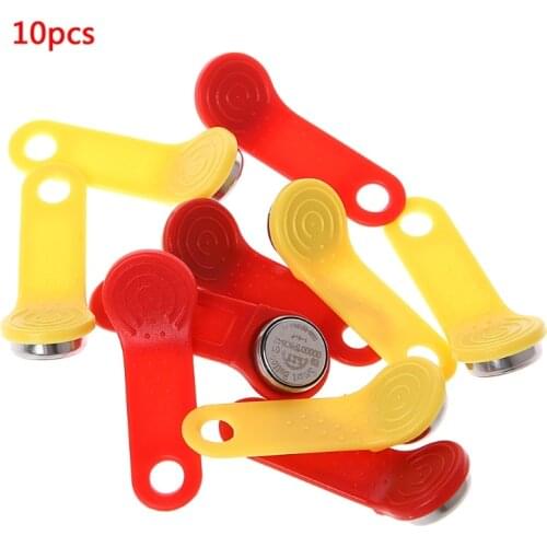 10 Pcs Set DS1990A F5 Read-Only I-Button Non Magnetic TM Card Electronic Key