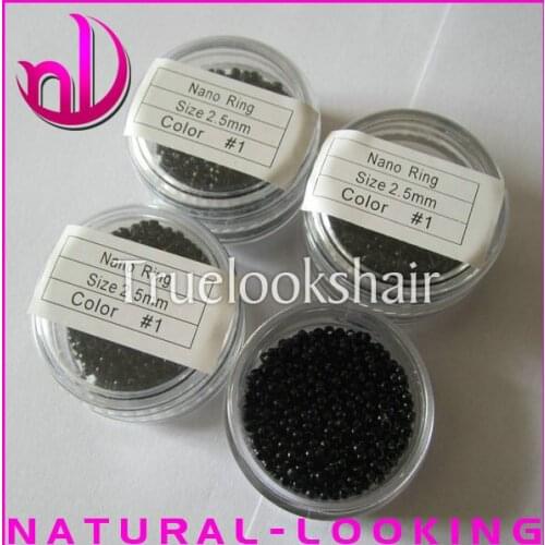 1000pcs / bottle 2.5mm #1color Nano micro beads/rings/links RInglets for Pre Bonded Nano Tip Tid
