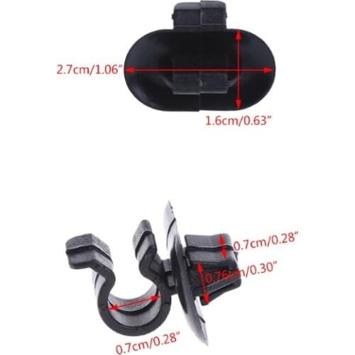 10x Bonnet Stay Clip Plastic Fastener Holder For Citroen Peugeot Vauxhall Vivaro