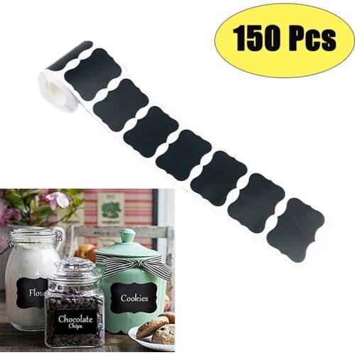 150 Pcs Spice Sticker Kitchen Jar Labels Removable Organizer Storage Bottles Jars Stickers Blackboard Tags