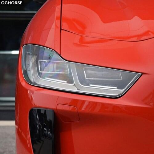 2X Car Headlight Self Healing Protective Film Transparent TPU Decal Sticker for Jaguar I Pace 2018-On Accessories