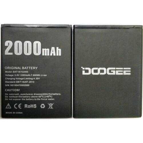New BAT18702000 DOOGEE Battery 2000mAh Replacement Accumulators For DOOGEE X50 smart Phone+ in stock