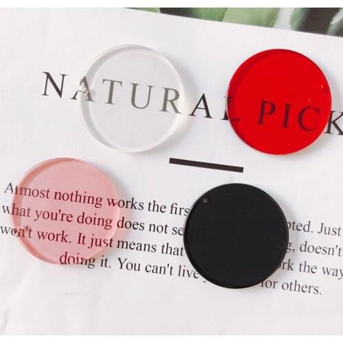 Free Shipping 40pcs 33mm Transparent Style Round Resin Charms Fit Fashion Earring Necklace Bracelet Ornament Jewelry Pendants