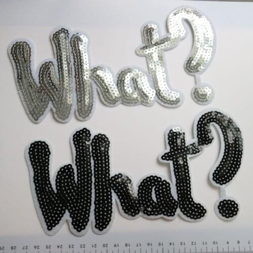 1pc Sequin letter patches for clothing DIY Iron on letter parch appliques Embroidery applique patch ropa clothing accessories