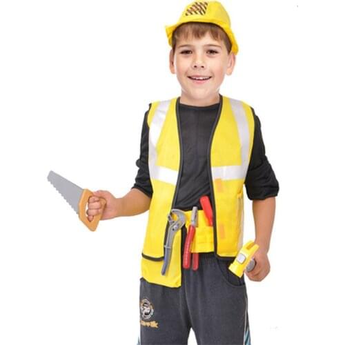 Halloween party cosplay engineer cosplay for children engineer uniform cosplay engineer mechanical engineer toy for boys uniform