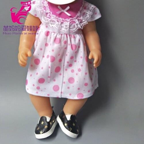Dots Lace Dress suit for 43cm Baby baby Doll clothes, 16 inch baby doll clothes