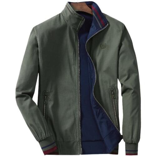 New Autumn Winter Men Bomber Jackets Cotton Jacket Men‘s Wear Jacket Stand Collar Zipper Jacket Coats Male Outerwear -40